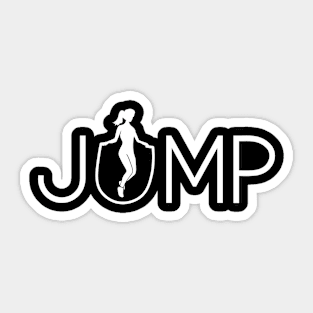 Jump Design for Women Rope Jumpers Sticker